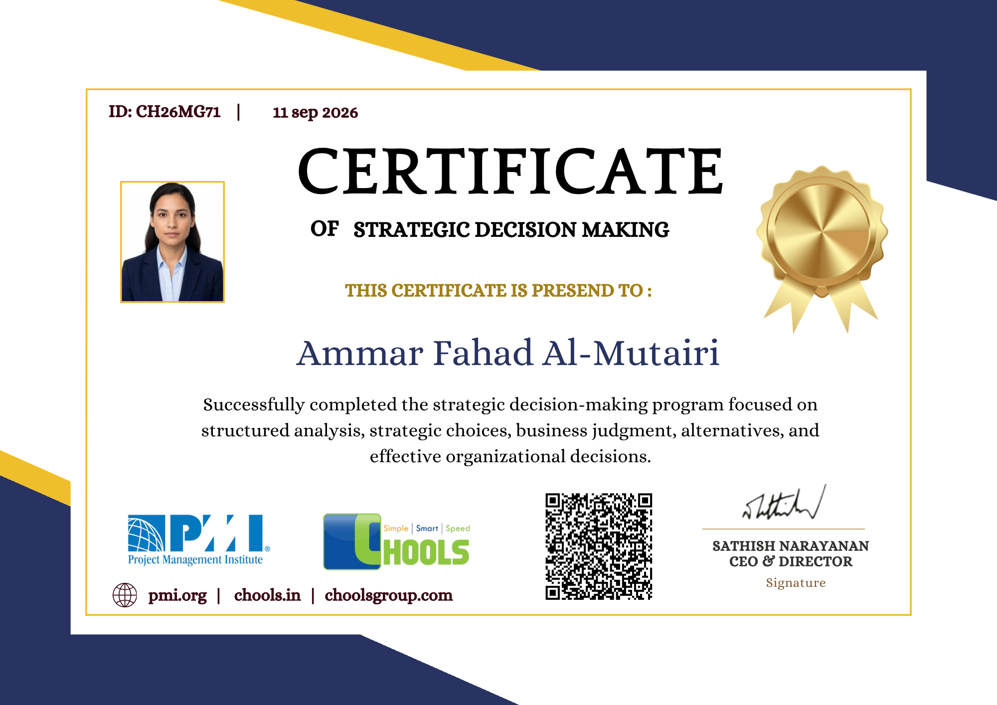 Management Programs Certificate